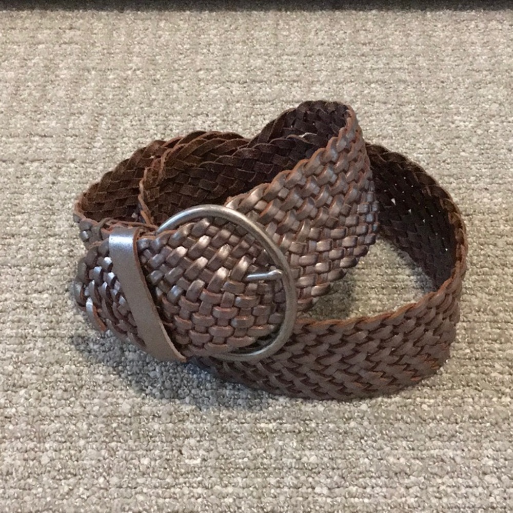 Gap Leather Belt- Silver